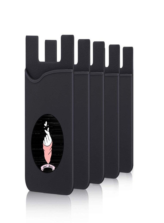 Plan To Gift Set of 3 Cell Phone Card Wallet, Silicone Phone Card Id Cash Wallet with 3M Adhesive Stick-on Snap It Don't Touch Printed Designer Mobile Wallet for Your Phone & Tablet - Image 4